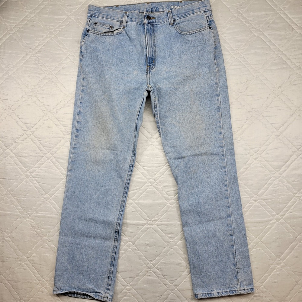 George Regular 100%‎ cotton well worn blue jeans size 36X32